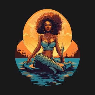 Siren of the Sea African American Mermaid T-Shirt