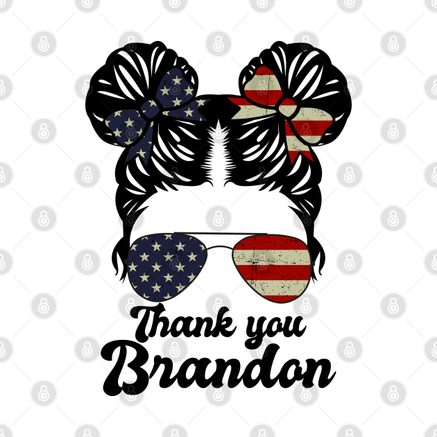 Disover Thank You Brandon American Flag Sunglasses Womens - Thank You Brandon - T-Shirt