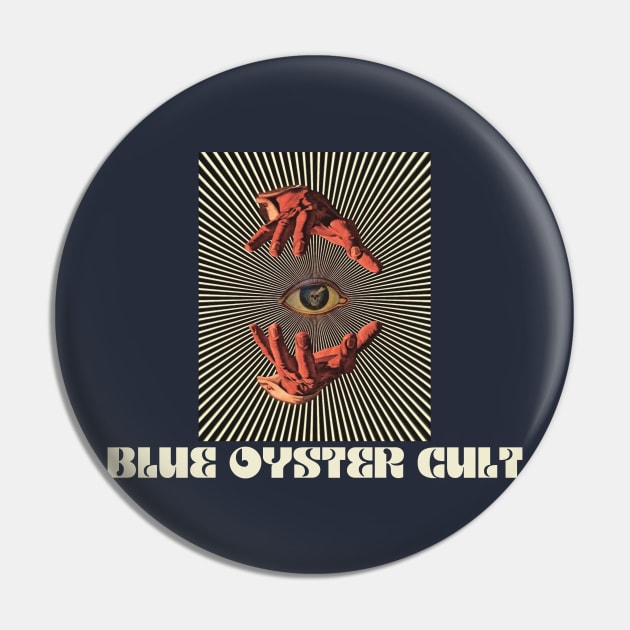 Hand Eyes Blue Oyster Cult Pin by Kiho Jise