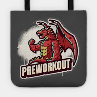 Preworkout bodybuilder dragon Tote