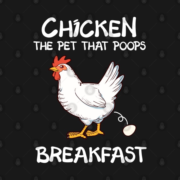 Funny Hen Chicken Gift Chicken Poops Breakfast Design by Linco