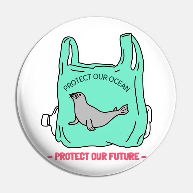 Protect the Ocean Pin by ChestifyDesigns