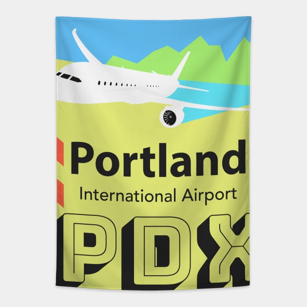 PDX Portland airport Tapestry by Woohoo