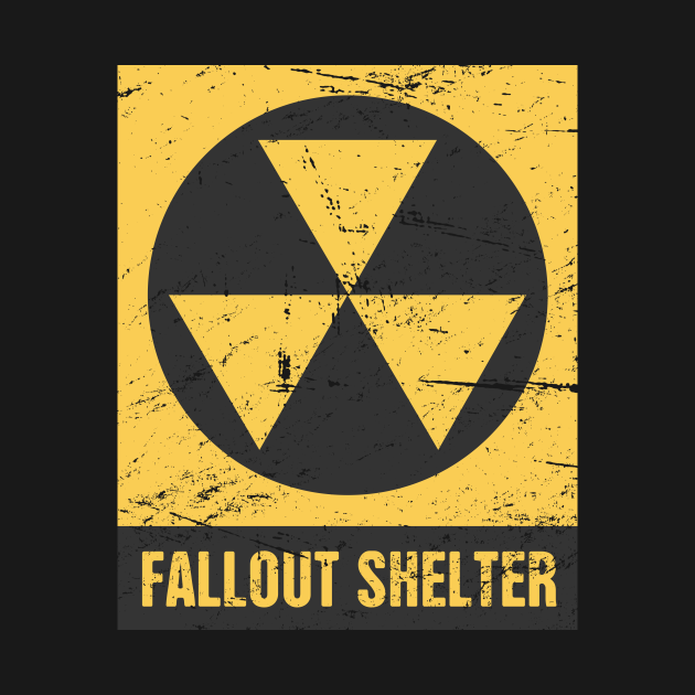 nuclear fallout shelter signs in the 1950