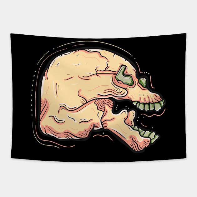 Animal skull head Tapestry by happymonday