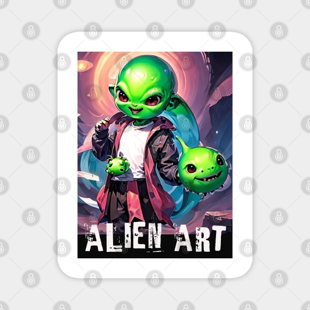 alien art Magnet by beardie