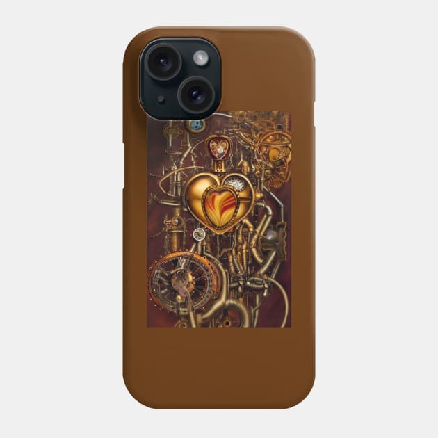 Steampunk mechanical heart Phone Case by Dendros-Studio