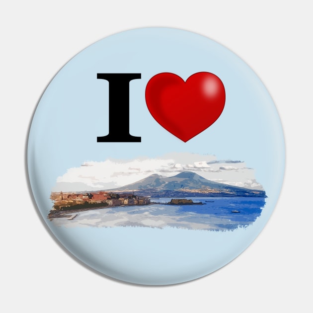 I Love Napoli Pin by RiverPhildon