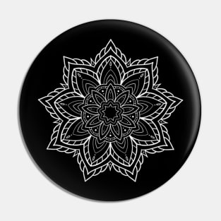 White Mandala Pin