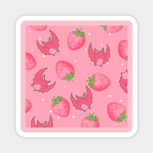 Strawberry Bats Magnet