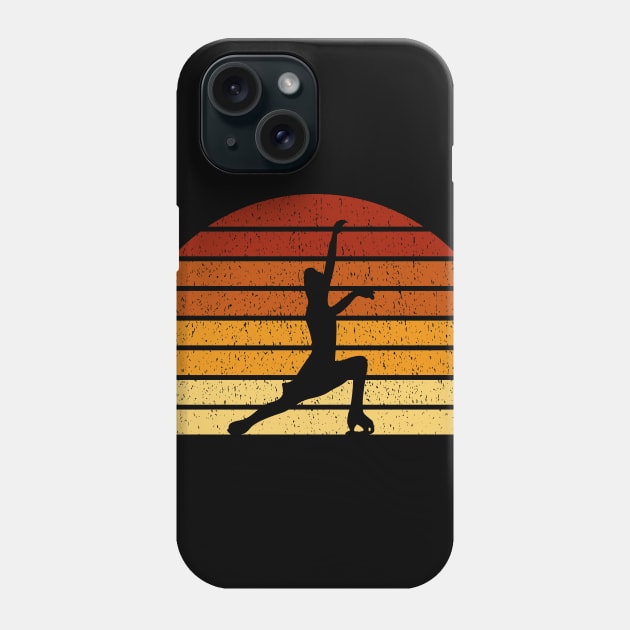 Vintage Sunset Figure Skating Gift For Figure Skaters Phone Case by OceanRadar