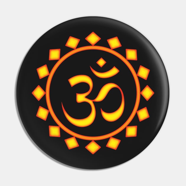 Fiery Om Pin by Izmet