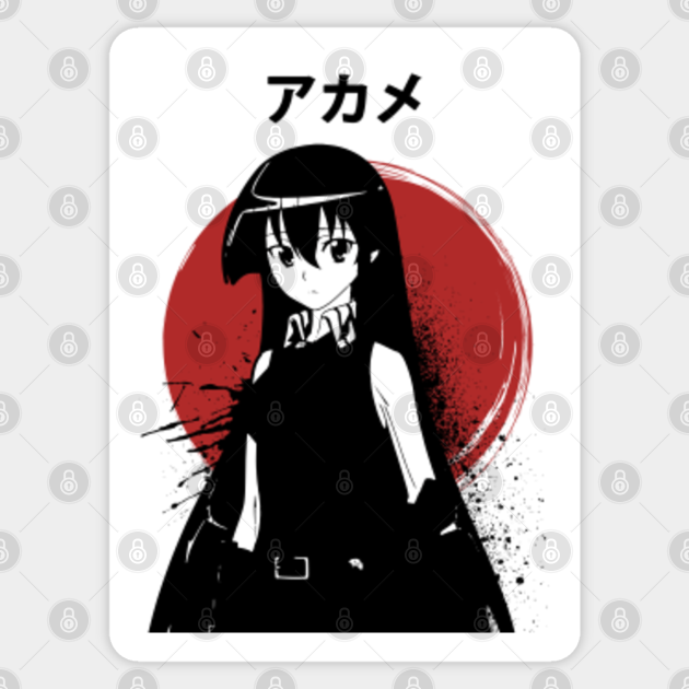 Akame Waifu Material Japanese Art Style Akame Ga Kill Sticker Teepublic Uk Night raid is the covert assassination branch of the revolutionary army, an uprising assembled to overthrow prime minister honest, whose avarice and greed for power has lead him to take advantage of the child emperor's inexperience. teepublic