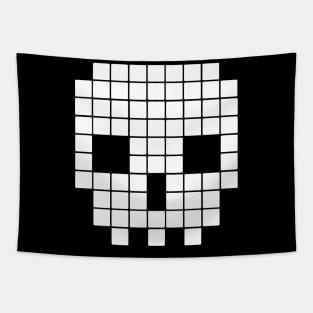 Retro Pixel Skull 8 Bit Era Geek Mens Loose Fit Cotton computer Tapestry