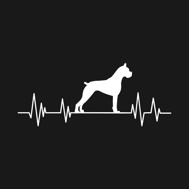 Boxer Heartbeat dog Heartbeat Boxer Silhouette by mezy
