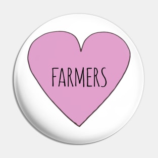 I LOVE FARMERS Pin