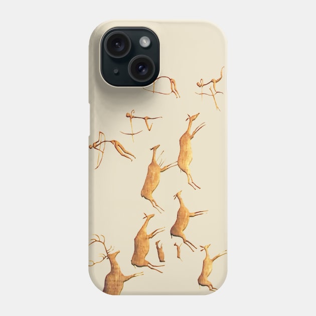 neolithic primitive man anthropology art Phone Case by Closeddoor