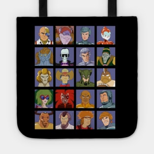 SilverHawks Characters. Quicksilver, Steelheart, Steelwill, Mon*Star, Hardware, Timestopper, Yes-Man, Smiley and many more! Tote