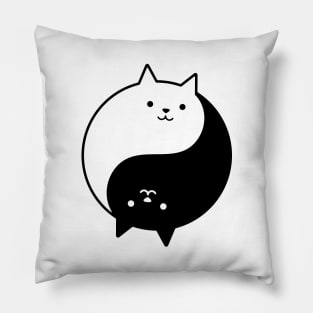 Yin Yang Kittens Pillow