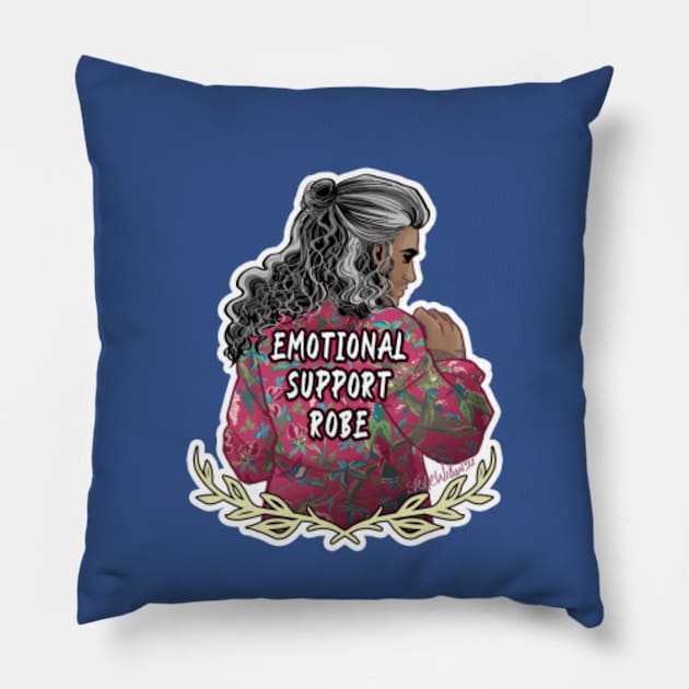 Ed's emotional support robe Pillow by swinku