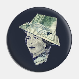 YOUNG QUEEN ELIZABETH / MONEY ORIGAMI Pin