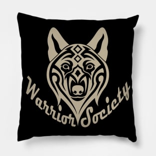 Warrior Society (Wolf Gray) Pillow