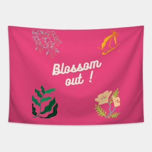 Colorful flourishing blossoms design Tapestry