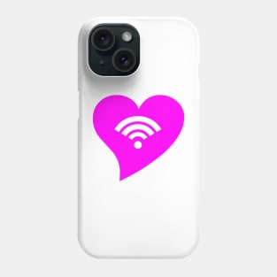 Pink WiFi Heart Phone Case