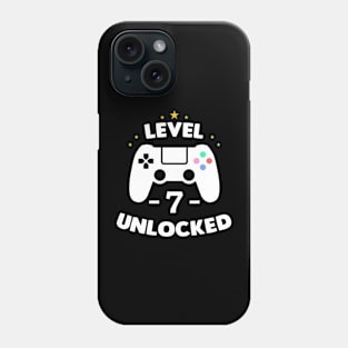 Level 7 Unlocked Gamer Seventh Birthday Phone Case