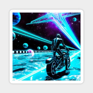 Space Rider Across the Stars Magnet