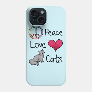 Peace Love Cats Phone Case