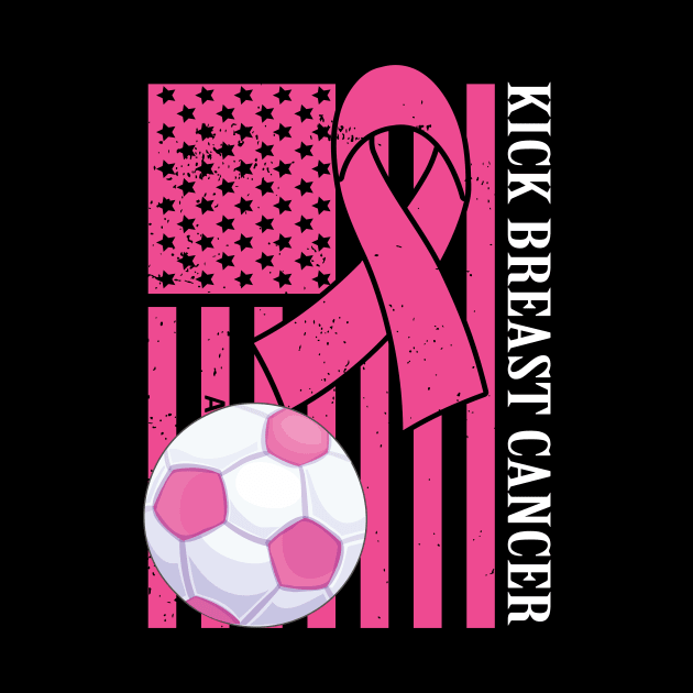 Kick Breast Cancer Awareness Soccer Pink Ribbon by DODG99