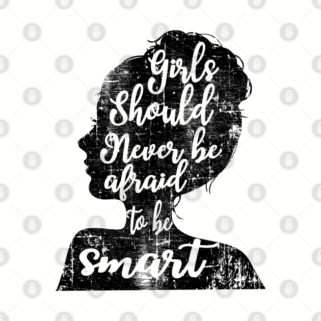 Girls should never be afraid to be smart Portrait Gift by UranusArts