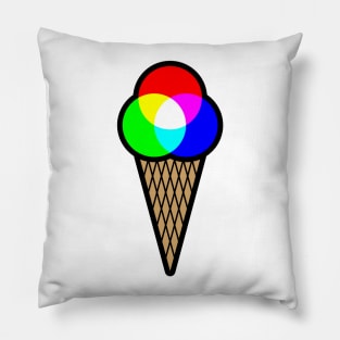 RGB Ice (Red Green Blue Ice Cream) Pillow