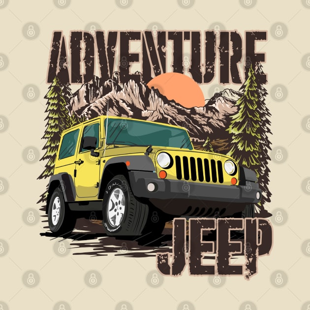 Retro Jeep Adventure by Leopards