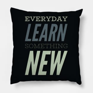 Everyday Learn Something New. Pillow