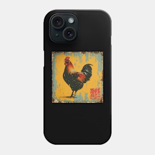 Retro Japanese-style chicken poster Phone Case