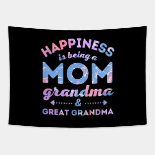 Happiness is Being a Mom Grandma and Great Grandma Tapestry