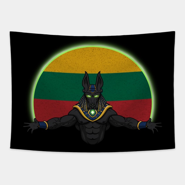 Anubis Lithuania Tapestry by RampArt