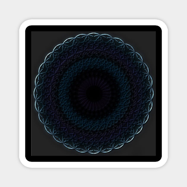 dark mandala Magnet by Fast Art