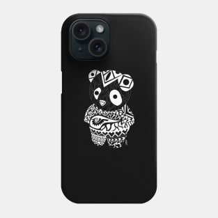 mexican panda bear in ecopop totonac cute patterns Phone Case