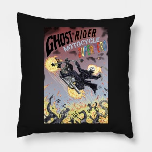 Ghost Rider Motorcycle Superhero Pillow