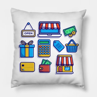 Shopping Element Set Pillow