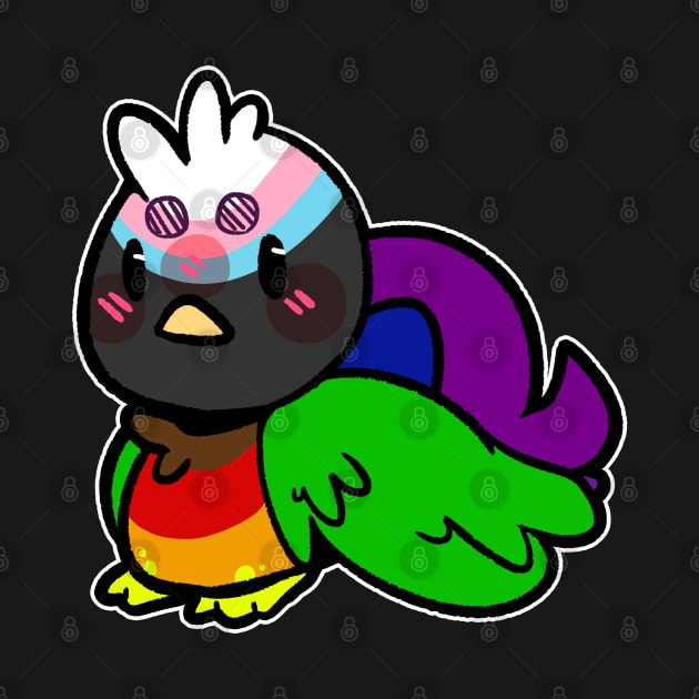 pride birb- Progress Flag Variant by Brewing_Personalitea