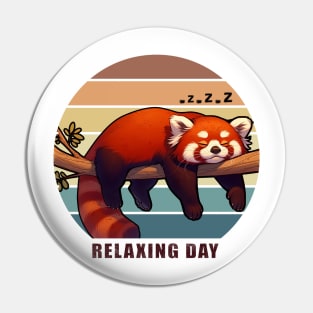 Sleeping Red Panda Pin