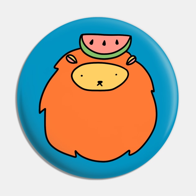 Watermelon Lion Face Pin by saradaboru