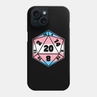 D20 Pride Flag Dice Phone Case