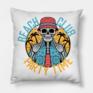 Beach Club Party Time Pillow