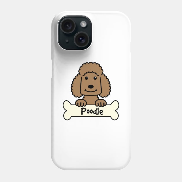 Chocolate Poodle Phone Case by AnitaValle