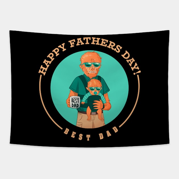 Best Dad-Father's day Tapestry by BaronBoutiquesStore